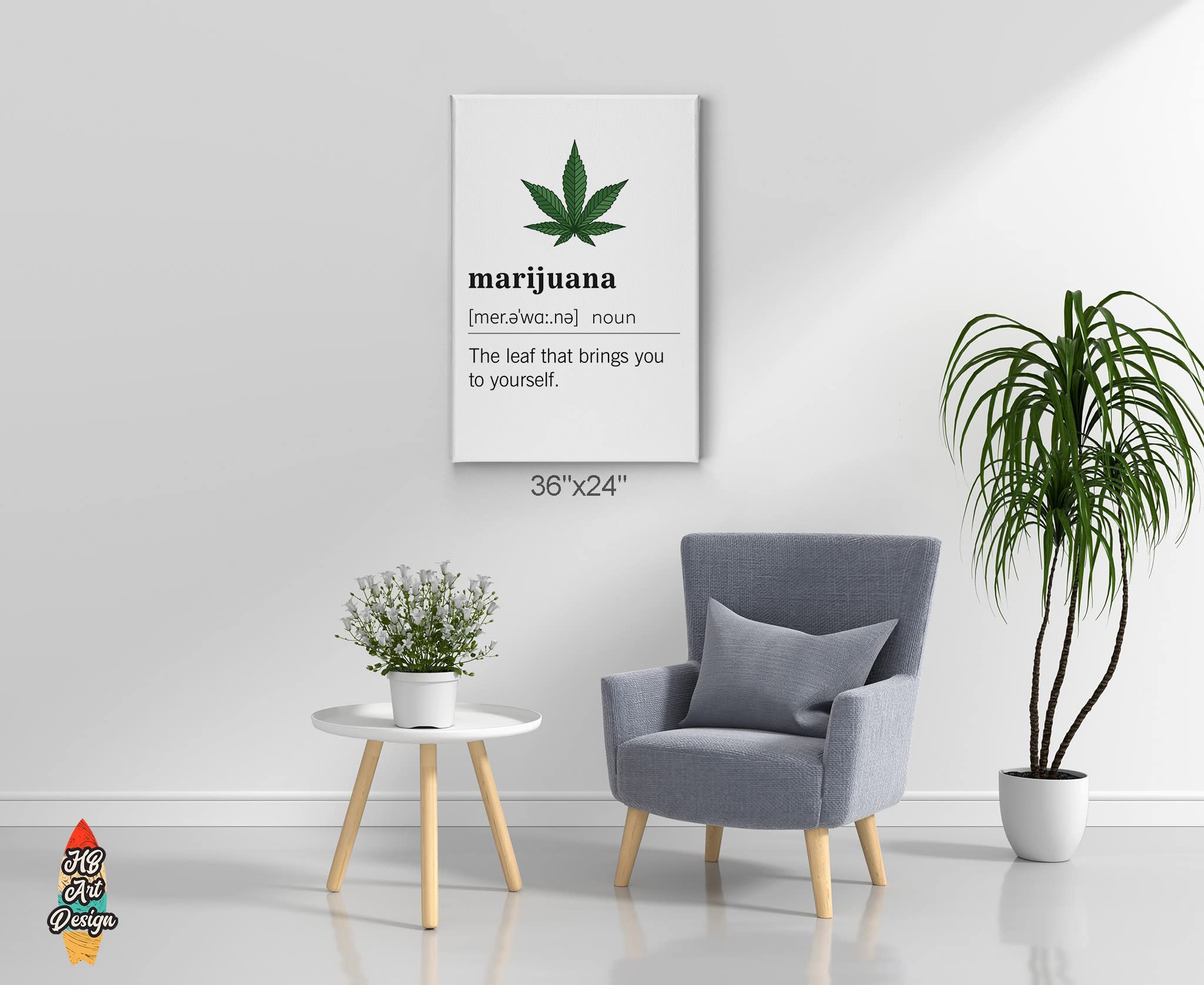 アート作品　看板　ショップ インテリア　ウィードヘンプ　weedhemp 420 Amazon.com: HB Art Design Noun Dictionary Meaning of Marijuana